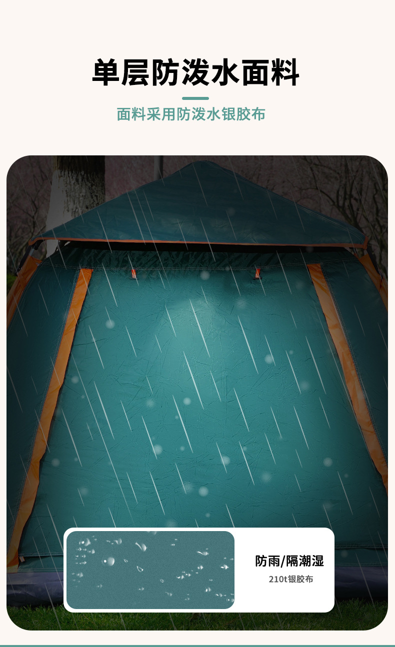 Cheap Goat Tents Outdoor tent automatic speed open beach camping tent rain proof multi person camping meal leisure high window four sided tent   